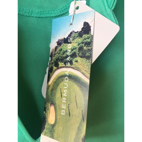 Bermuda Sands womens Polo Shirt Top size Small Mint Green V Neck Knit $75 - Picture 4 of 8